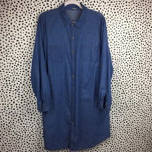 Charlotte Russe Blue Denim Shirt Dress Size XL